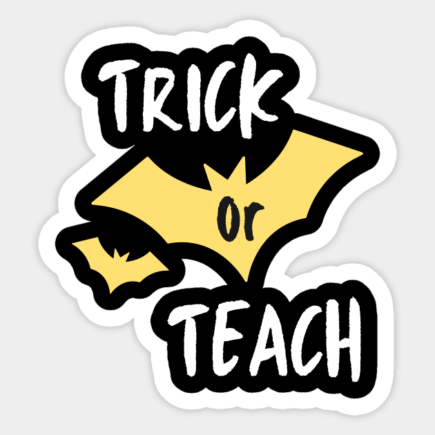 Boo-tiful Lessons: Trick or Teach Halloween Sticker by neverland-gifts